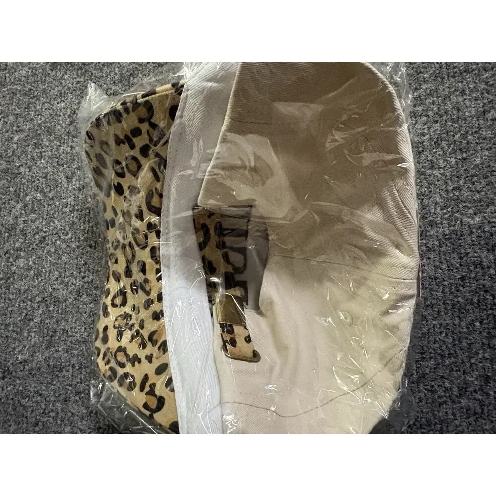 Leopard Print Adjustable Baseball Cap Jesus is King Religious Theme